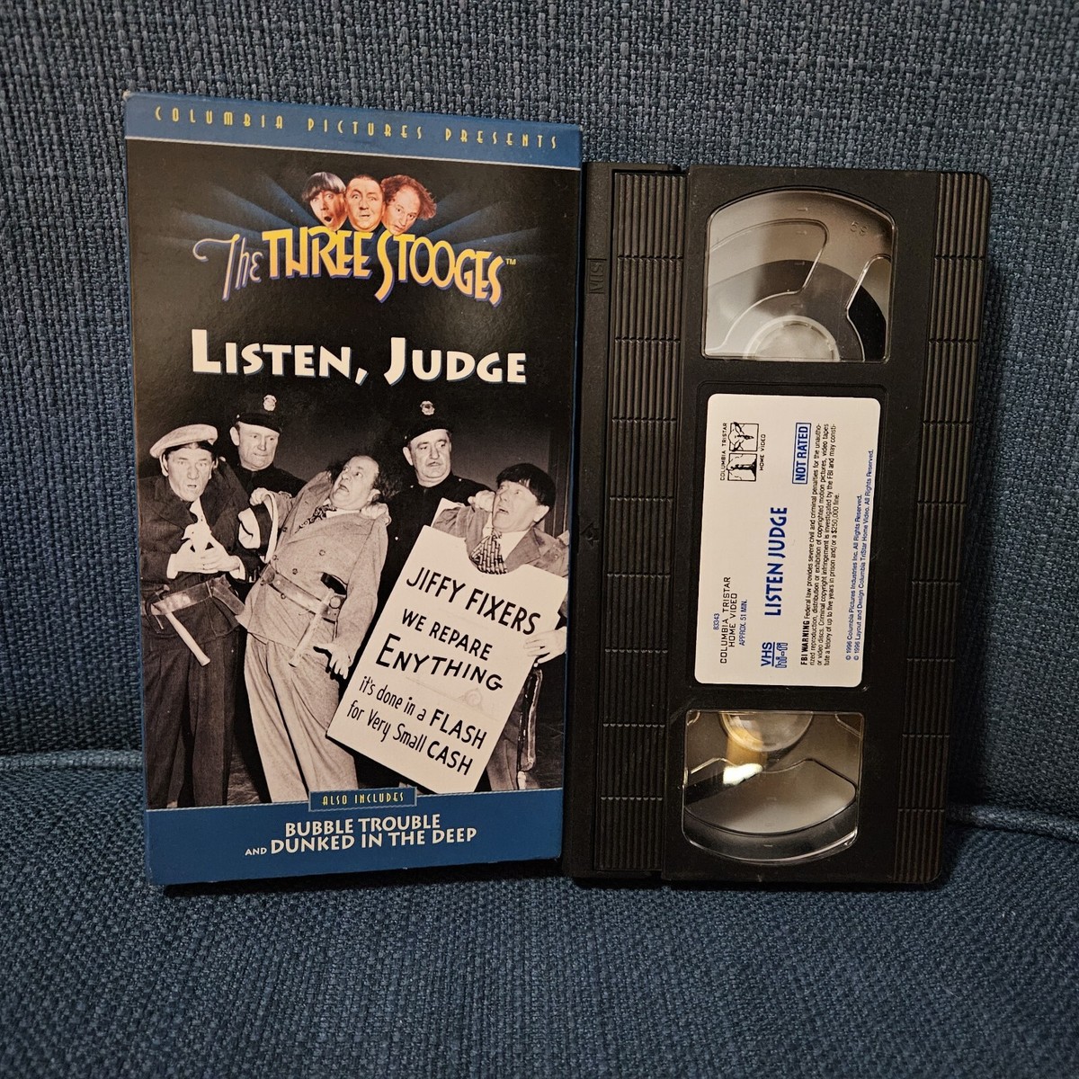 Three Stooges:Listen, Judge [VHS Tape] 43396833432| eBay