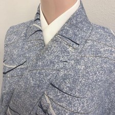 JAPANESE KIMONO FINE PATTERN 164 cm 5' 5" SYNTHETIC FIBER VINTAGE Z7800