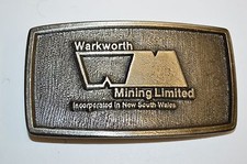 Nice Warkworth Mining Limited New South Wales Rio Tinto Black Coal Belt Buckle