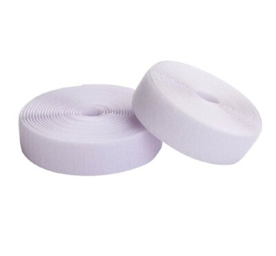 10 yards set x 1 inch  Sew on Hook and Loop Non-Adhesive  white