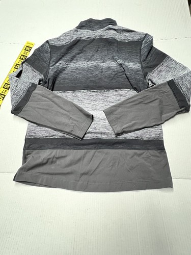 Lululemon Speed 1/4 Zip Universal Striped Performance Athletic Pullover Men’s L - Bild 10 von 11