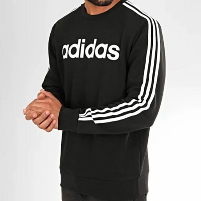 NEW MENS ADIDAS 3-STRIPES CREW SWEAT SHIRT ~SIZE MEDIUM #DQ3084 BLACK | eBay