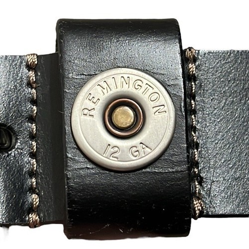 Ceinture cuir noir homme taille 40 Remington vintage western LIRE - Photo 3 sur 7