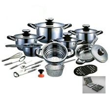 AMC PENTOLE padelle tegami a induzione 23 Pz + Set Coltelli 6 pz IN OMAGGIO