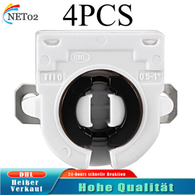 4Pcs Lampenfassung Leuchtstofflampe Halter Lampe Zubehör 2A T8 Socket G13 Weiß