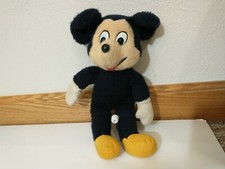 Knickerbocker Mickey Mouse VTG Walt Disney 11" Plush Stuffed Animal 1970's Toy