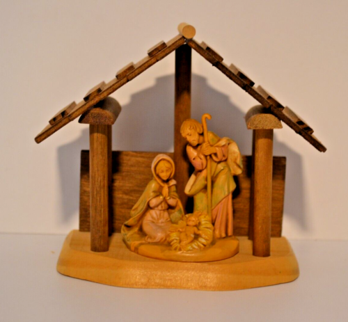 Vintage 1989 Fontanini Manger Nativity Scene Mary Joseph Jesus 4.5" Italy - Picture 1 of 7
