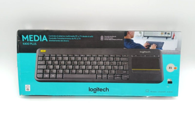 Logitech K400 Plus kabellose Touch-TV-Tastatur - Grafit Spanisch (Ohne Dongle)