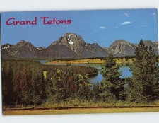 Postcard Grand Tetons Mt. Moran Jackson Lake Wyoming USA