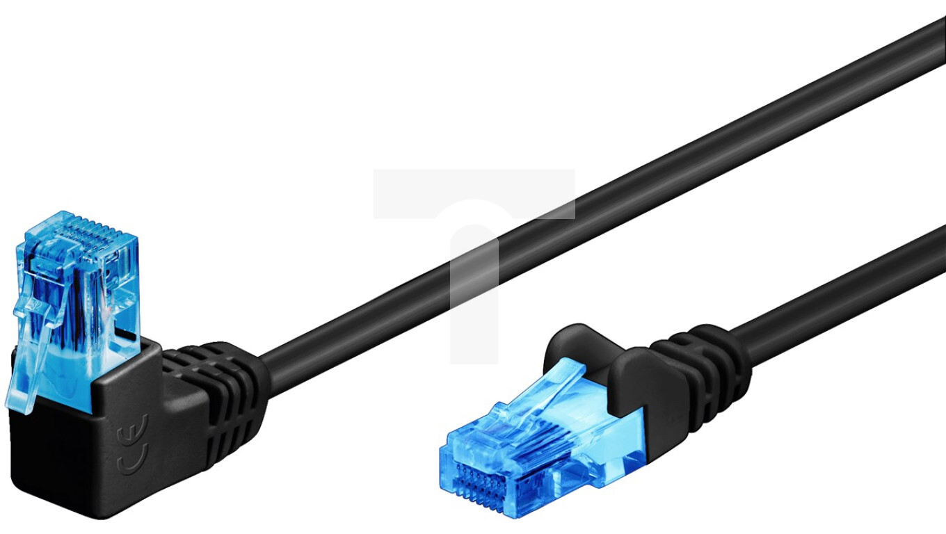 patch cord CAT 6A U/UTP angled 1x 90, black, 5m 51532 /T2UK