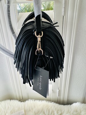 NWT AUTH $598 Kate Spade New York Shaggy Fringed 3d Dog Crossbody