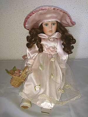 Magnifique Poupée Ancienne En Porcelaine De Collection - 55 Cm, état Proche Neuf