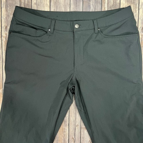 Lululemon ABC Classic Fit Warpstreme Pants 36x31 Grey Performance Chino M5ADES - Picture 3 of 11