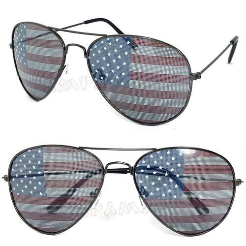 1 or 3 Pair(s) American USA Flag Pilot Sunglasses FREE Pouches UV Protection - Picture 14 of 20