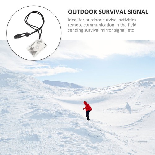 2 Pcs Survival Mirrors Camping Signal Emergency Reflectors Signaling for - Picture 4 of 12