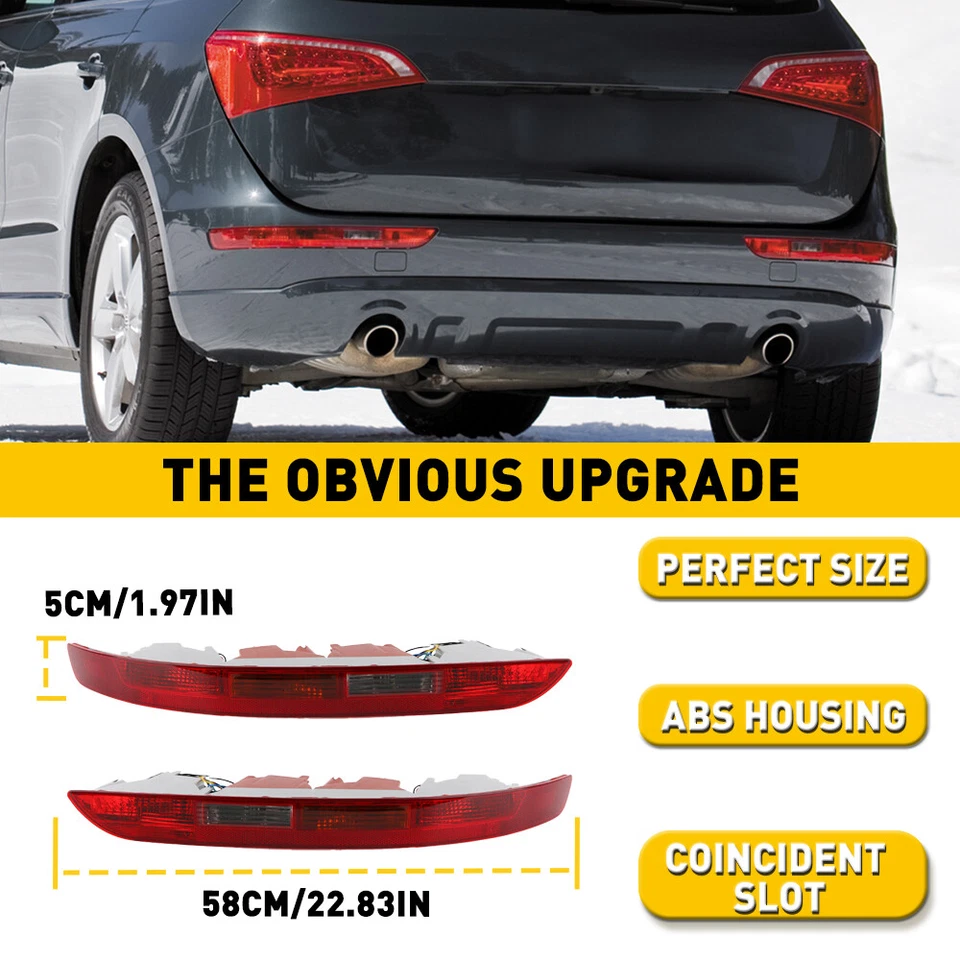 Luz trasera izquierda+derecha parachoques inferior luz trasera luz de parada inversa para Audi Q5 2010-2016 Foto 4 de 4