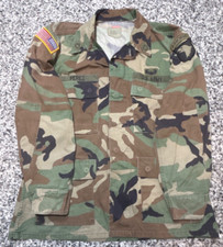 US Army BDU Jacket Woodland 101st Airborne Div Air Assault; Used; Medium/ Short