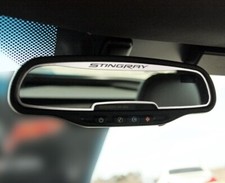 2014-2019 C7 Corvette Stingray Rear View Mirror Trim Brushed Stainless Steel 2014-2019 C7 Corvette Stingray Rear View Mirror Trim Brushed Stainless Steel