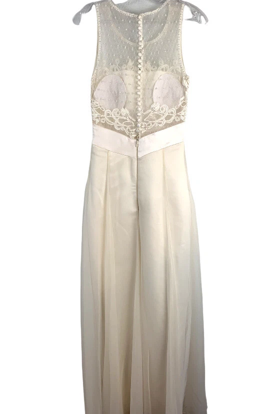 Vestido de novia Venus Empire cintura marfil semi transparente, talla 6 Foto 2 de 4