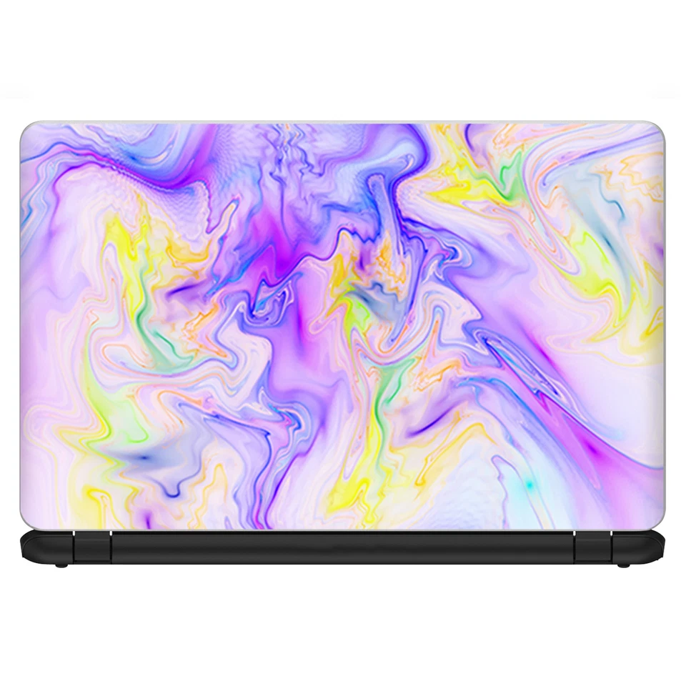 Envoltura de revestimiento universal para computadora portátil de 13 pulgadas - resina de mármol pastel rosa púrpura mezcla Foto 2 de 4