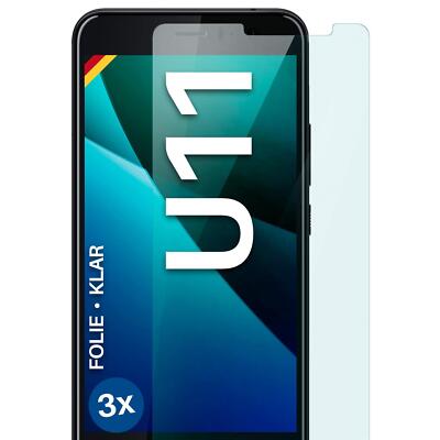 3x Schutzfolie für HTC U11 Displayschutz Handyfolie dünn Klar flexibel kein Glas