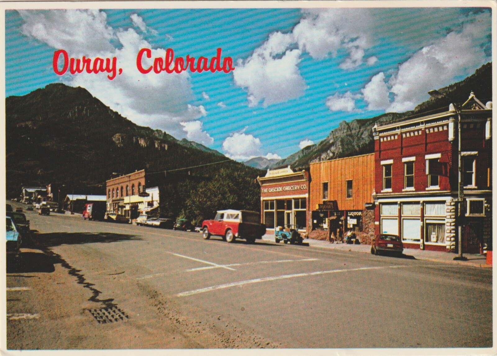 OURAY, COLORADO CONTINENTAL CHROME POSTCARD Main Street, Businesses, Grocery Co. eBay