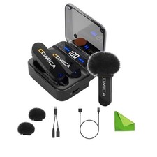 Vimo S-uc Black Wireless Lavalier Microphone System 2.4g Dual-channel Recordi...