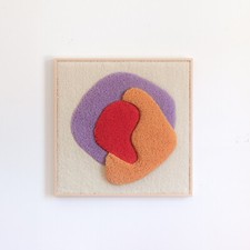 Arazzo con cornice fatto a mano, da appendere a parete moderno, arte tessile, arte da parete regalo unico