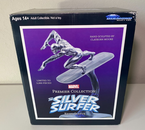 SILVER SURFER RESIN STATUE MARVEL DIAMOND SELECT TOYS PREMIER - *DAMAGED*