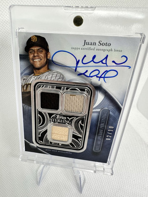 2024 Topps Sterling Juan Soto Sterling Swings Autograph Relic /10 Padres Mets  