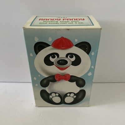 #ad #ad Avon Vintage Children#x27;s Vinyl Randy Pandy Panda Floating 3D Soap Dish In Box $12.00
