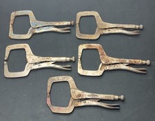 Lot of 5 Vise Grip Locking Adjustable C Clamp 11R USA Made