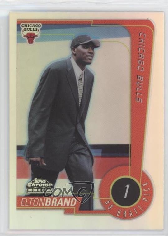 1999-00 Topps Chrome '99 Draft Pick Refractor Elton Brand #115 Rookie RC 0mr3
