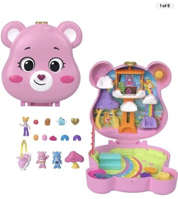 Polly Pocket Care Bears Compact Playset with Dolls, Car & Accessories NEW