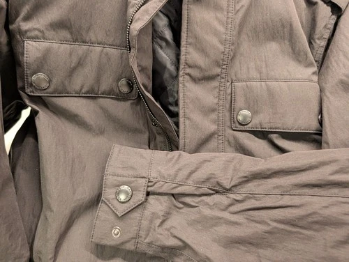 Banana Republic Men’s Water-Resistant Hooded Parka, Black XS Zip/Button image 5