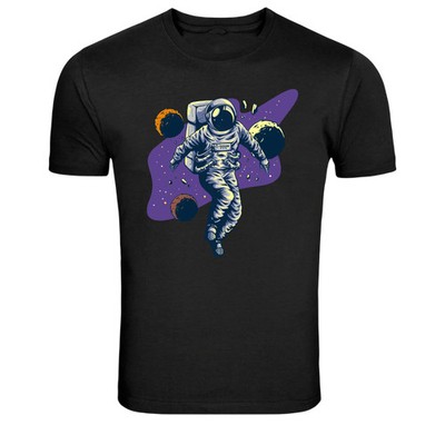 Floating Astronaut Planets Space Graphic T-Shirt