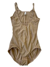 FleXees By Maidenform M One Piece Body Shaper Wear Your Own Bra Tan