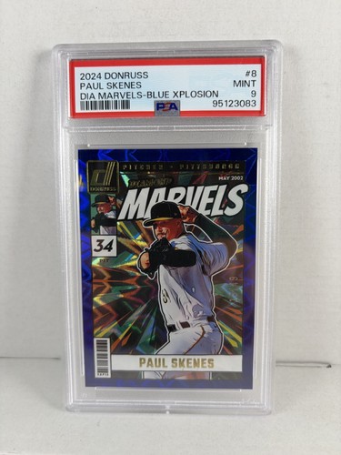 Paul Skenes [Blue Xplosion] #1 2025 Panini Donruss Diamond Marvels card