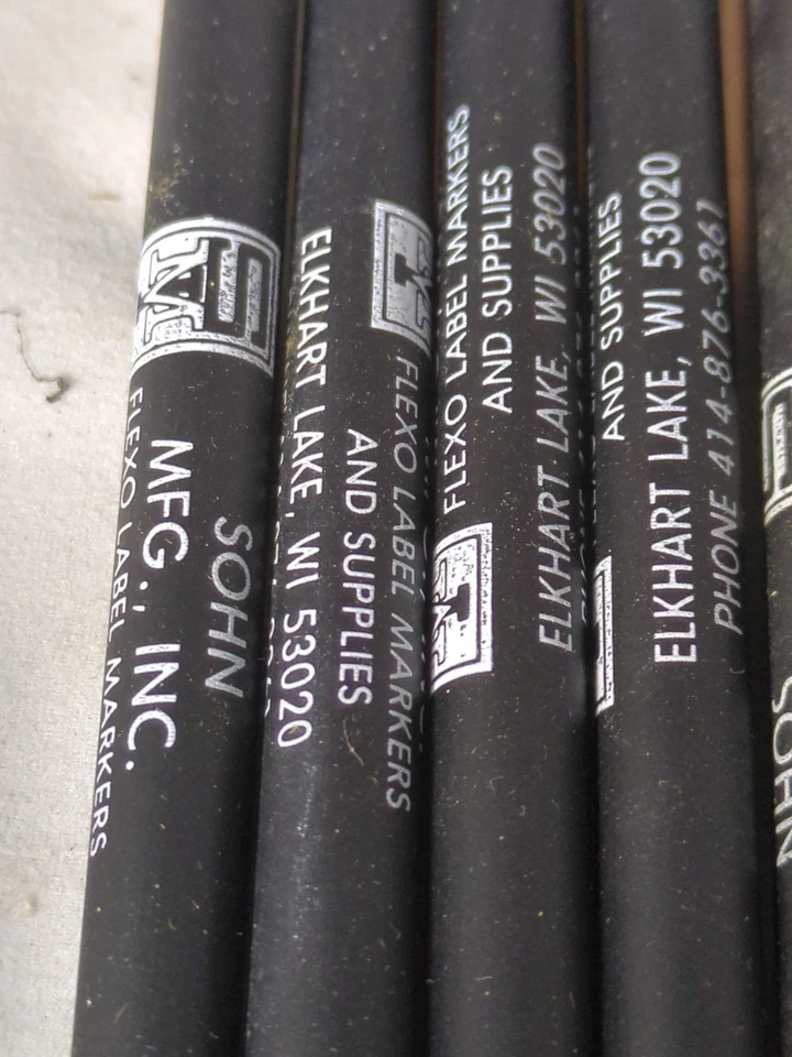 Lote de 48 LÁPIZ MECÁNICO Vtg Publicidad Sohn Manufacturing, Elkhart Lake, WI Foto 4 de 4