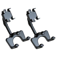 2 Pcs Vehicle Cell Phone Holder Adjustable Rearview Car Mount for Mirror
