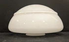 Vintage 6x10" White Milk Glass Art Deco Schoolhouse Kitchen Lamp Shade 4" Fitter