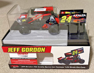 #24 JEFF GORDON AXALTA FANTASY WINGED SPRINT CAR 1/24 AUTOGRAPHED 2025