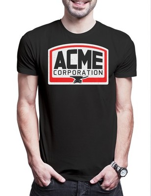 ACME Corporation Herren T-Shirt Logo Tunes Cartoon Corp Company Looney Co. Firma