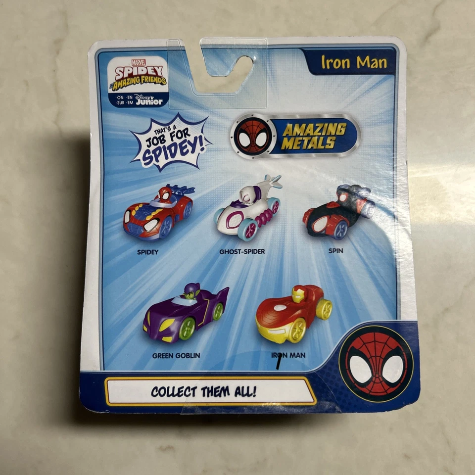 Spider-Man Spidey y sus increíbles amigos Iron Man coche diecast escala 1:64 Foto 2 de 2