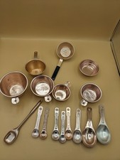 Aluminum Measuring Cups Spoons Colored DAMAGE Bent Scratches 16 pieces