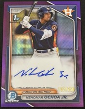 2024 Bowman Chrome - Prospect Autographs Nehomar Ochoa Jr. #CPA-NOC Purple