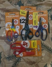 Fiskars Scissors - Pointed Tip Safety Edge Ages 4 Assorted Colors Lot of 4 NEW