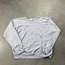 Vintage 60s/70s Blank Raglan Crewneck Sweatshirt Light Blue Size Medium