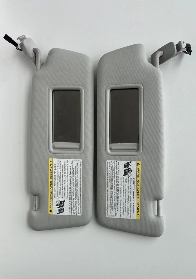 2009-2012 Audi A4 Quattro Left & Right Side Sunvisor Sun Visor Shade Set Pair - Image 4 of 4
