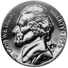 1954 Jefferson Nickel Gem Proof Coin
